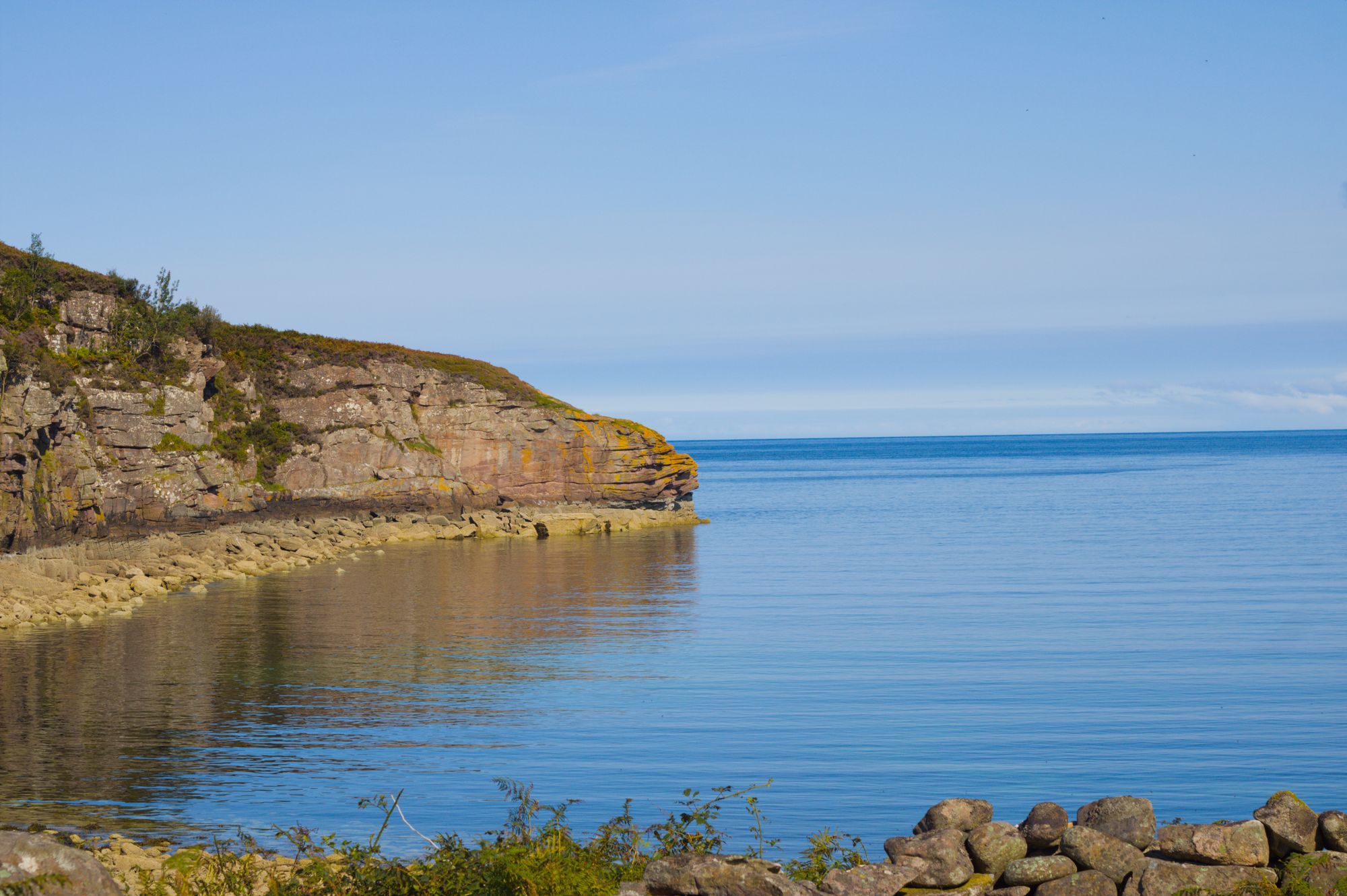 Scenic coastline and rugged cliffs in the Scottish Highlands